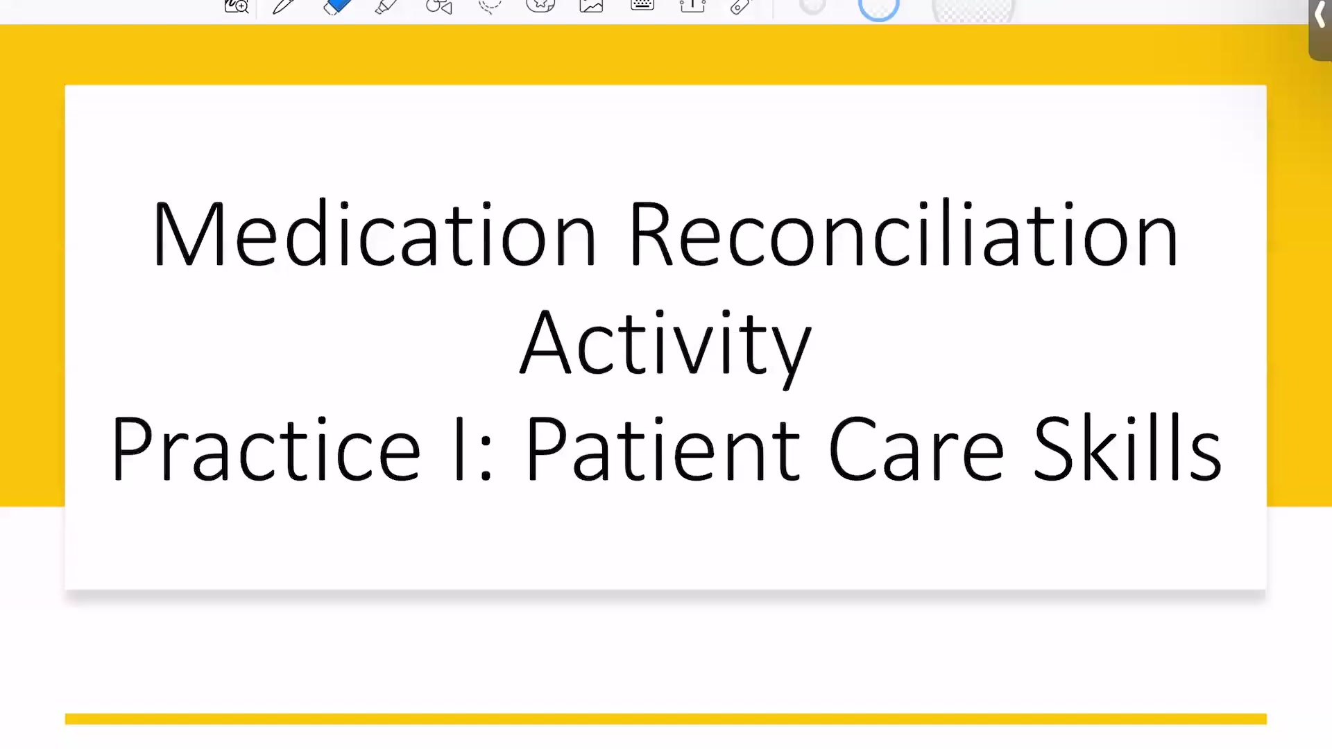 Final Medication Reconciliation Assignment Introduction